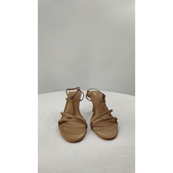 Quince Women Italian Leather 70Mm Strappy Heel Shoes Brown 8 - Picture 3 of 3